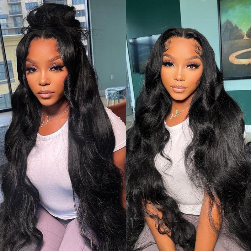 #1 Jet Black 13x6 FULL Frontal Lace Human Hair Wig