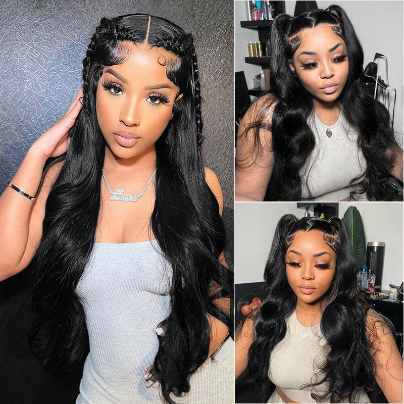 #1 Jet Black 13x6 FULL Frontal Lace Human Hair Wig