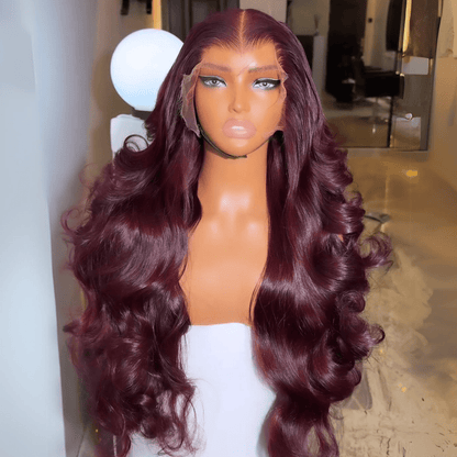 13x4 Pre Plucked Hairline - Burgundy Human Hair Lace Front_product