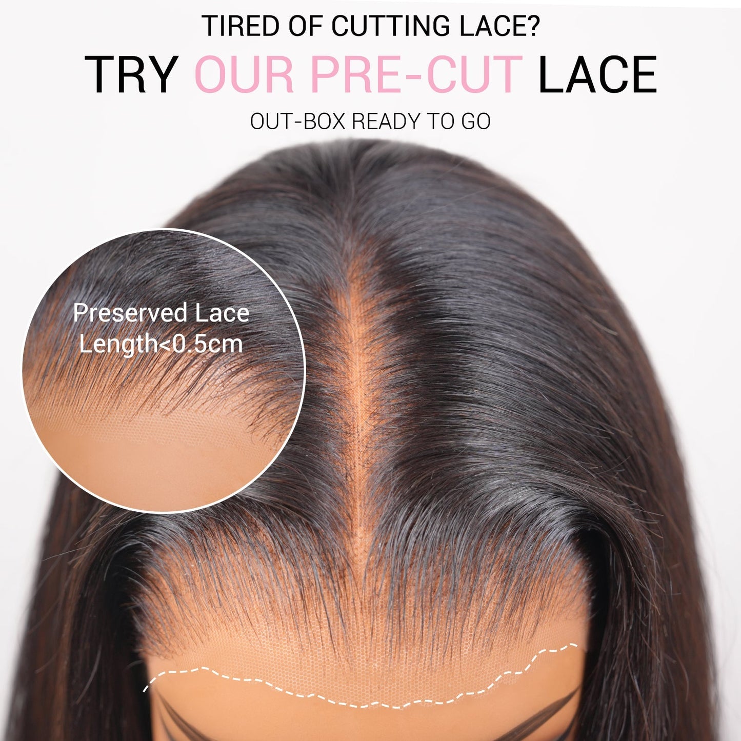 Geeta 13x4 Lace Front Raw Indian Glueless Wig Natural Wavy 300% Density Human Hair Wigs Pre Plucked _detail