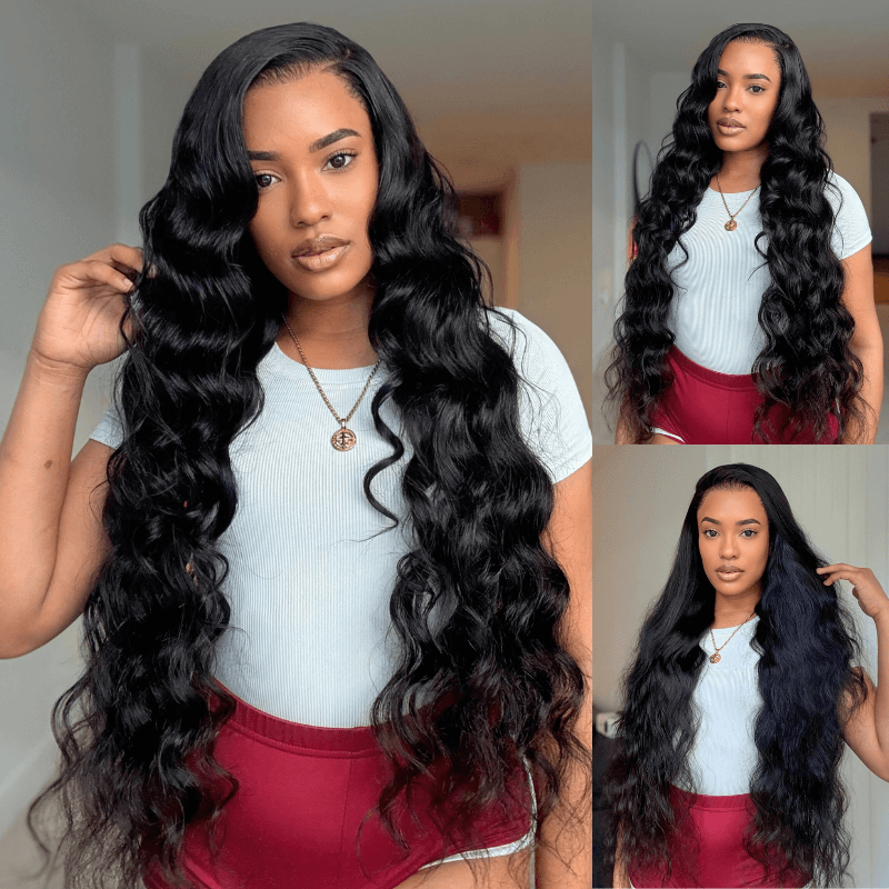 30 Inch Brazilian Body Wave HD Lace Front Wig With Pre-Plucked Hairline For Black Womanr_model