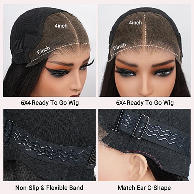 6x4 Lace Wig Cap With Match Era Shape + Non-Slip Flexible Band. Breathable Net Base For Secure Comfort Fit_detail