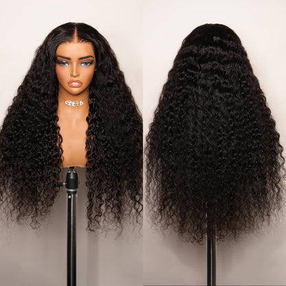 Geeta 13x4 Lace Front Raw Indian Glueless Wig Natural Wavy 300% Density Human Hair Wigs Pre Plucked _product