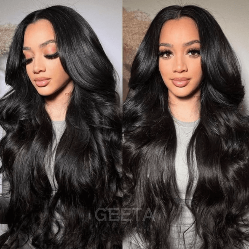 Body Wave Lace Frontal Wig in Natural Look and Length_model