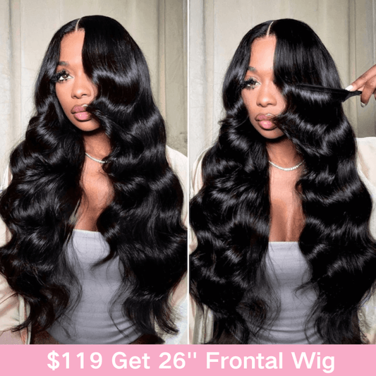 GEETA $119 Get 26inch 13x4 Lace Frontal Wig Body Wave 200% Density 100% Human Hair Flash Sale - GEETA Hair